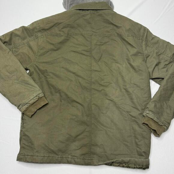 Dickies Sherpa Lined Hooded Canvas Work Jacket Green XL (46–48) - Picture 3 of 5
